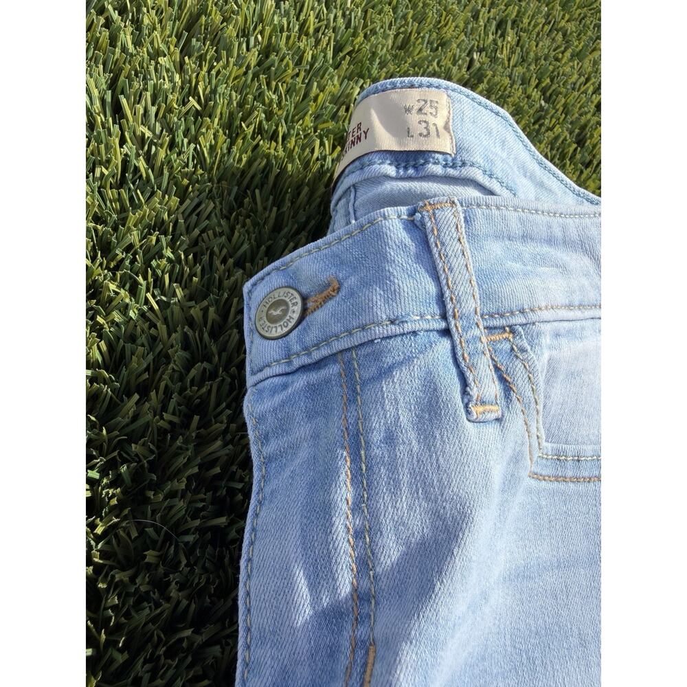 Hollister High Rise Super Skinny Jeans Light Blue 25x31 - Picture 2 of 6
